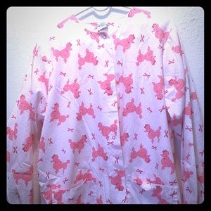 Ladies scrub jacket, size L.